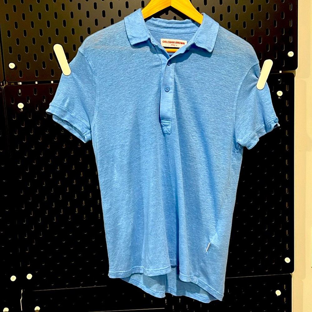 Orlebar Brown linen polo shirt, men’s large